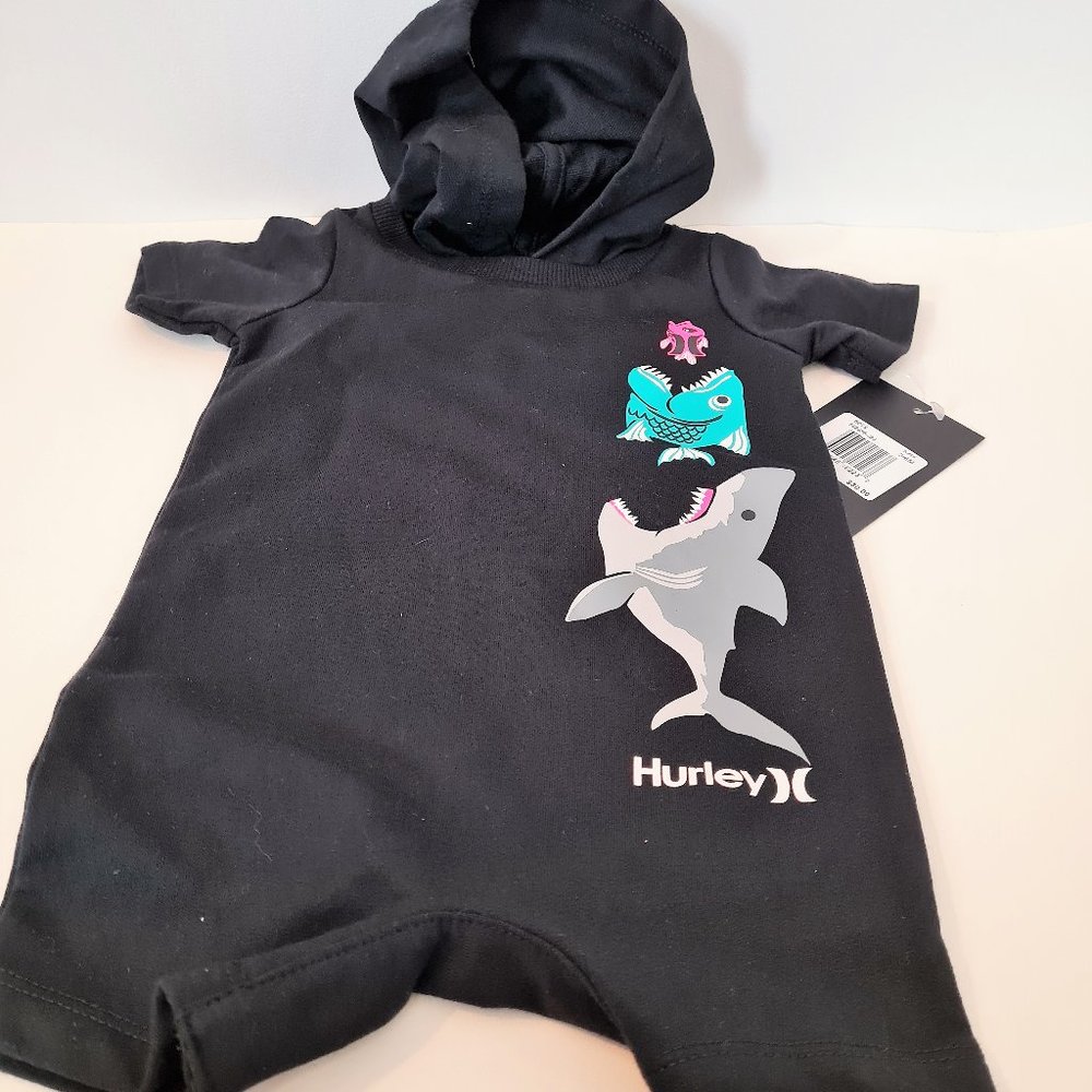NWT Hurley Hooded Onesie 3-6 months